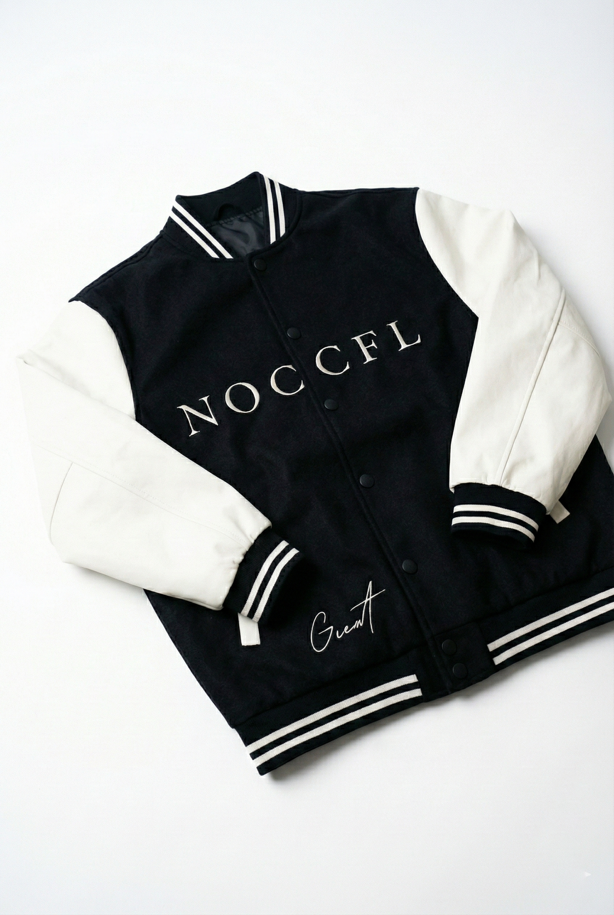 Noccfl Leather Varsity Jacket