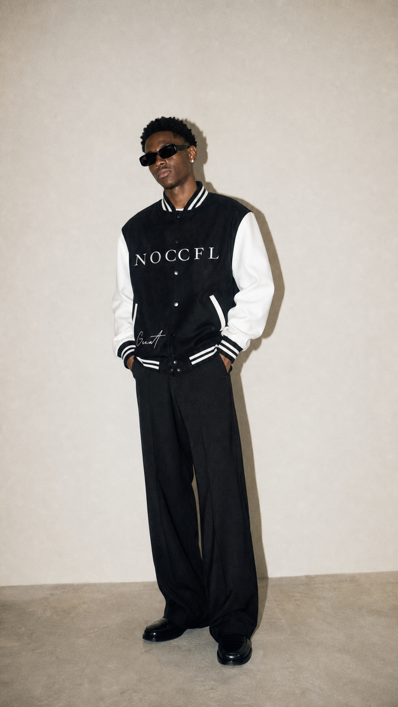 Noccfl Leather Varsity Jacket